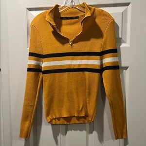 Roma Mustard Yellow Women's Turtleneck Sweater